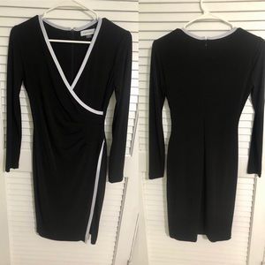 Black Calvin Klein Long-Sleeve Dress